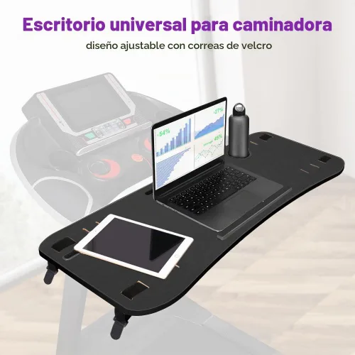 Vista 3 de KELIXU 39" Treadmill Desk Attachment, Universal Walking Laptop Holder Desk Ergonomic Platform Workstation for Treadmill with Cup Holder Negro