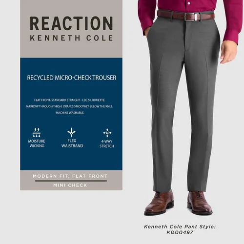 Vista 6 de Kenneth Cole Men's Modern Fit Stretch Dress Pant
