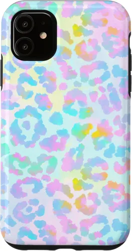 Vista 8 de Colorido lindo arco iris Tie Dye sirena Boho Leopard caso para iPhone 17