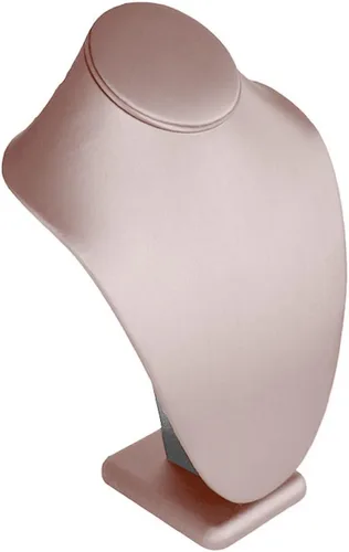 Vista 2 de Pendiente de joyería de cuero rosa con soporte en T grande ~ 6.75 pulgadas de alto
