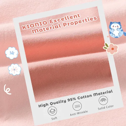 Vista 5 de Kionio Conjunto de ropa de 3 piezas con diseño de lunares de malla para niña pequeña
