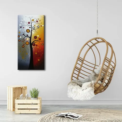 Vista 2 de Wieco Art Pintura al óleo floral grande sobre lienzo, arte de pared listo para colgar para sala de estar, dormitorio, decoración del hogar, moderno