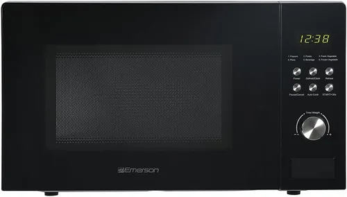Vista 2 de Emerson MW1101B-A Horno microondas de encimera con control de botón, pantalla LED de 1000 W, 10 niveles de potencia, 6 menús automáticos, plato