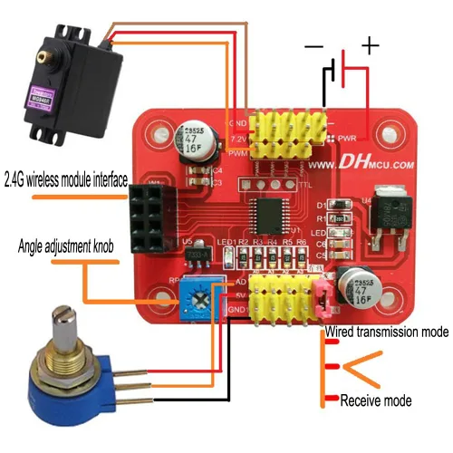 Vista 2 de servo controller DIY device pan tilt joystick control