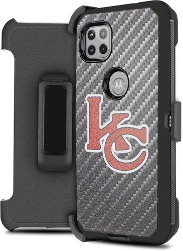 Vista 9 de Jackpot inalámbrico compatible para Motorola One 5G ACE Moto G 5G con clip de cinturón giratorio, protector de pantalla integrado, protección
