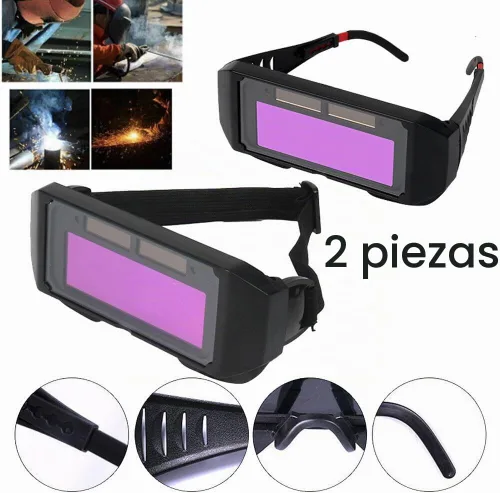Vista 2 de 2 unids solar oscurecimiento automático gafas de soldadura soldador máscara casco ojos gafas soldadura