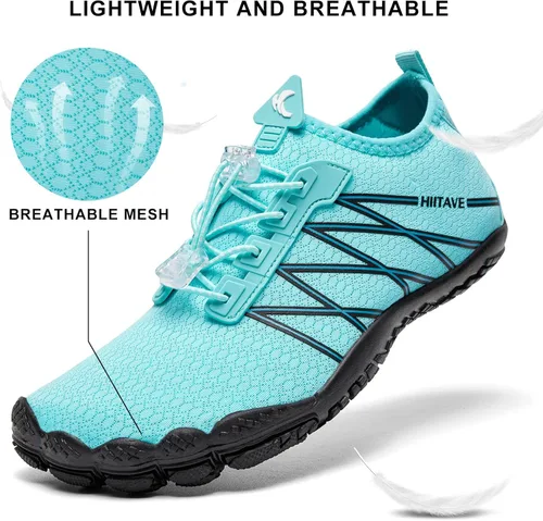Vista 4 de HIITAVE - Zapatos de agua minimalistas para mujer, de secado rápido, para hacer natación, bucear, surfear, hacer deportes acuáticos, ir a