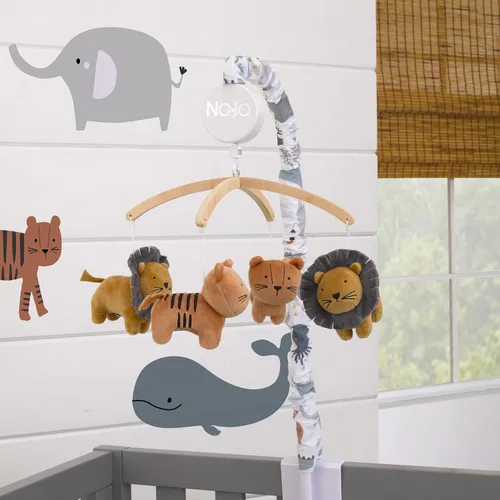 Vista 2 de NoJo Zoológico Animales Velboa Leones y Tigres Musical Móvil
