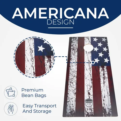 Vista 4 de Juego plegable de Cornhole – Juego de 4 x 2 pies para exteriores, para césped, patio trasero, playa y portón trasero – El juego incluye 8 bolsas