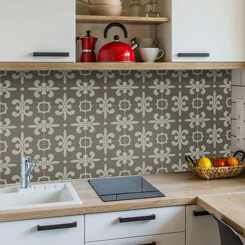 Vista 13 de 12 calcomanías de vinilo esmerilado para transferencia de salpicaduras en muro, adhesivo autoadhesivo para suelo de cocina y baño, azul español, 6 x