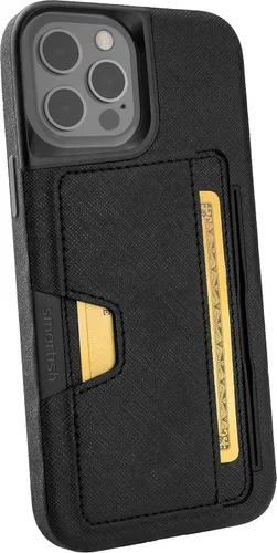 Vista 64 de Smartish Funda tipo cartera para iPhone 11 Pro - Wallet Slayer Vol. 2 [soporte protector delgado] tarjetero (seda) - Black Tie Affair