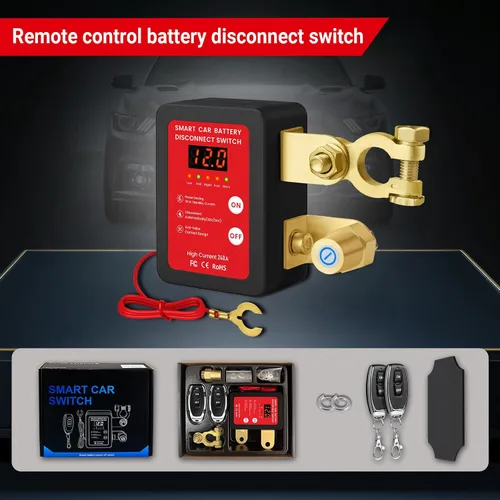 Vista 6 de Interruptor Inteligente de Desconexión de Batería de 12V con Control Remoto - Perfecto para Automóviles, Camiones, Casas Rodantes y Vehículos Todo