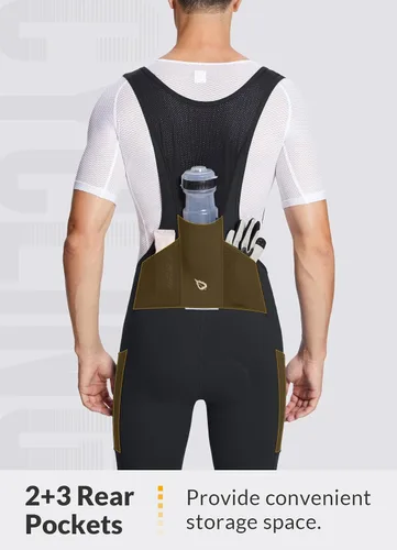 Vista 3 de BALEAF Pantalones de ciclismo de invierno para hombre, con acolchado 4D, térmicas, resistentes al agua, para ciclismo, para clima frío, bolsillos