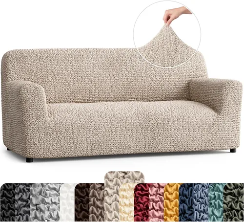 Vista 70 de PAULATO BY GA.I.CO. Funda para Silla - Funda para Sillón - Funda para Sillón - Funda de Tela Suave - Protector de Muebles Elegante de Ajuste Ceniza
