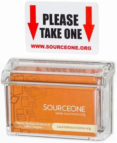 Vista 6 de SOURCEONE.ORG Source One - Tarjetero para exteriores, transparente, irrompible, incluye una calcomanía