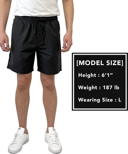 Vista 6 de Southpole Pantalones cortos de nailon resistentes al agua de secado rápido para hombre con entrepierna
