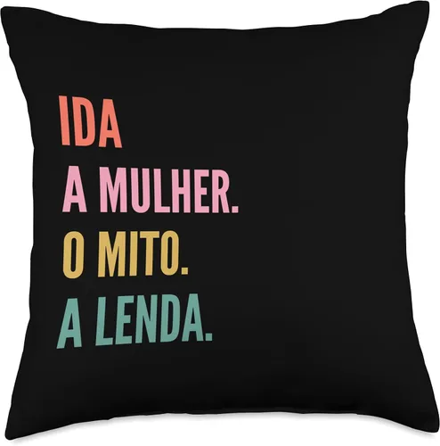 Vista 4 de Funny Portuguese First Name Design - Ida Throw Pillow