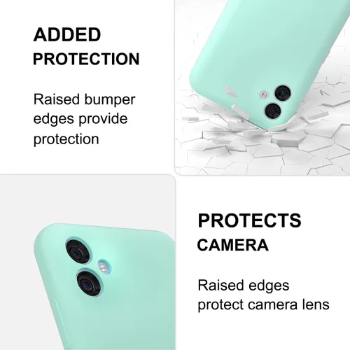 Vista 3 de Funda para Galaxy A04E de 6.5 pulgadas, silicona líquida suave protectora y forro de microfibra antiarañazos, a prueba de golpes, compatible