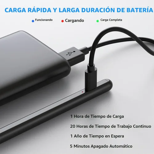 Vista 6 de NTHJOYS - Bolígrafos para pantallas táctiles, lápiz óptico activo para iOS/Android con diseño magnético de punta fina compatible con Apple Negro