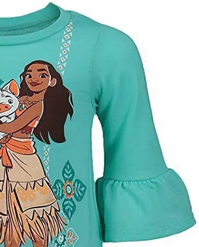 Vista 3 de Disney Moana Graphic T-Shirt and Leggings Outfit Set - Blue