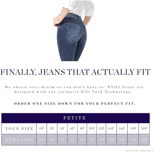 Vista 4 de NYDJ Pantalones de mezclilla Barbara de corte de bota para mujer de talla grande Pantalones acampanados y adelgazantes