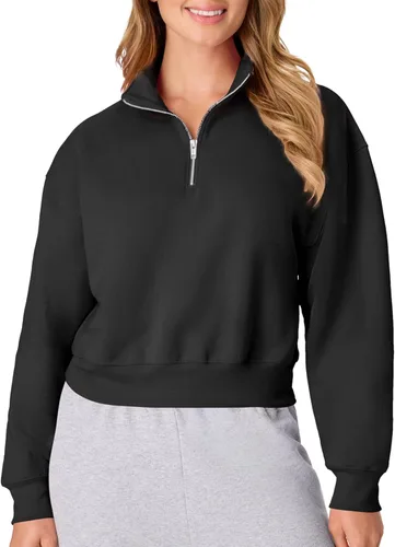 Vista 30 de Hanes EcoSmart - Sudadera de forro polar para mujer, suave y de peso medio, sudadera con capucha con cremallera completa, sudadera o cremallera