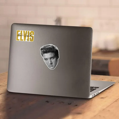 Vista 4 de Popfunk Elvis Presley Signature Heartthrob Music T Shirt Stickers