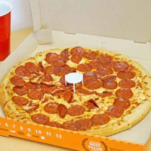 Vista 7 de Southern Homewares Pizza Lid Saver White Plastic Support Stand for Home or Restaurant 1000 Pack