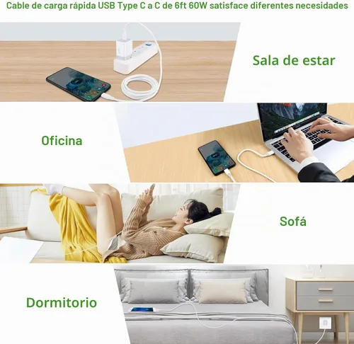 Vista 9 de Bloque de carga rápida para Samsung Galaxy A17 A16 5G, A15, A56, A35, S25 Ultra, S24Fe, A54, Z Fold/Flip7, A14, A53, S23, A23; iPhone 16 Pro Max 15