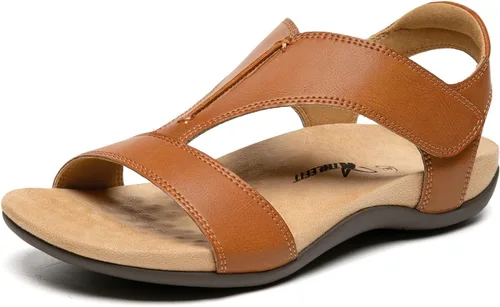 Vista 9 de Athlefit - Sandalias ortopédicas para mujer, sandalias de playa cómodas con soporte ortopédico para el arco del pie