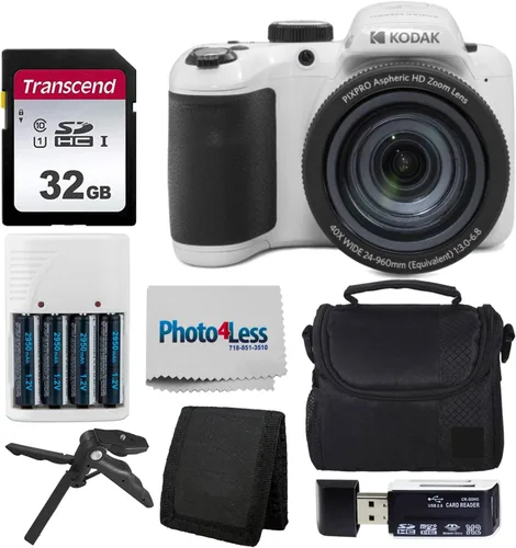 Vista 8 de Kodak PIXPRO AZ405 - Funda para cámara digital, color negro, para apuntar y disparar, tarjeta de memoria SD de 32 GB, baterías recargables