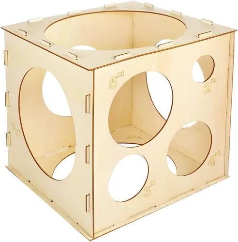 Vista 8 de Pllieay Medidor de globos de 2 a 10 pulgadas, caja de cubo medidor de globos de plástico plegable para decoración de globos, arcos de globos
