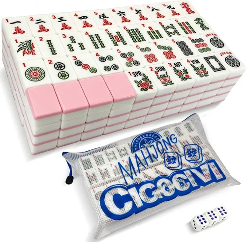 Vista 10 de 166 azulejos Mahjong American Basic de 1.2 pulgadas solo con bolsa Verde