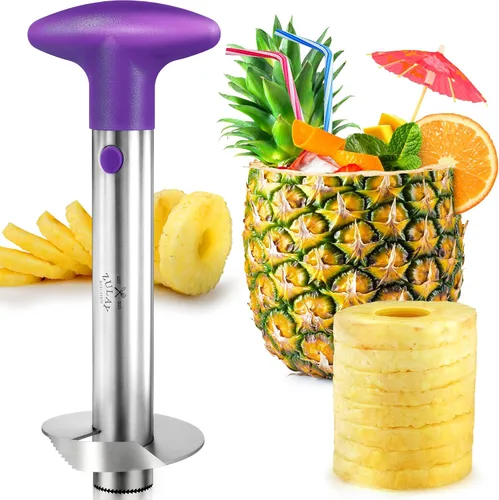 Vista 25 de Zulay Kitchen Herramienta Premium para Descorazonar Manzanas - Hojas Ultra Afiladas de Acero Inoxidable y Serradas para Descorazonar Fácilmente