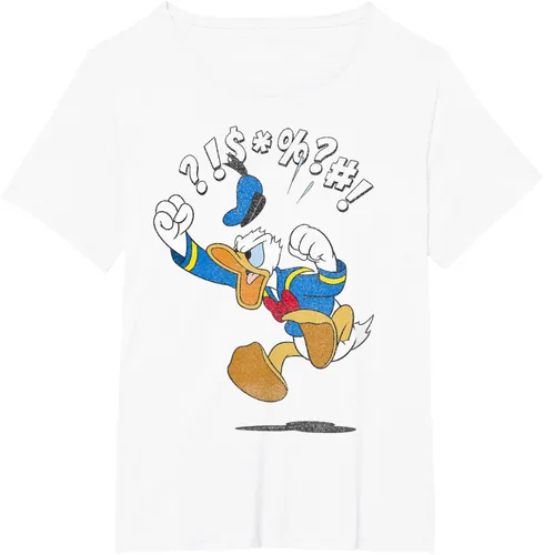 Vista 59 de Disney Mickey And Friends - Camiseta vintage de Donald Duck Angry Jump, Negro
