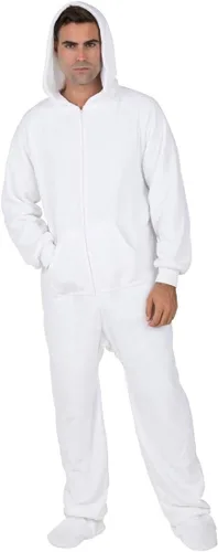 Vista 3 de Footed Pajamas - Adult Chenille Hoodie Onesie One-Piece Pajama Jumpsuits for Men and Women Pjs Unisex
