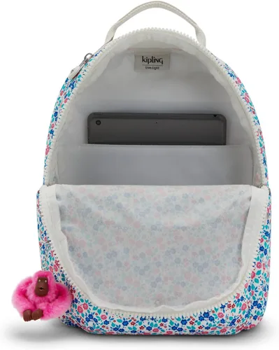 Vista 3 de Kipling Mochila para tableta pequeña Seoul para mujer, duradera, correas acolchadas para el hombro con funda para tableta, bolsa