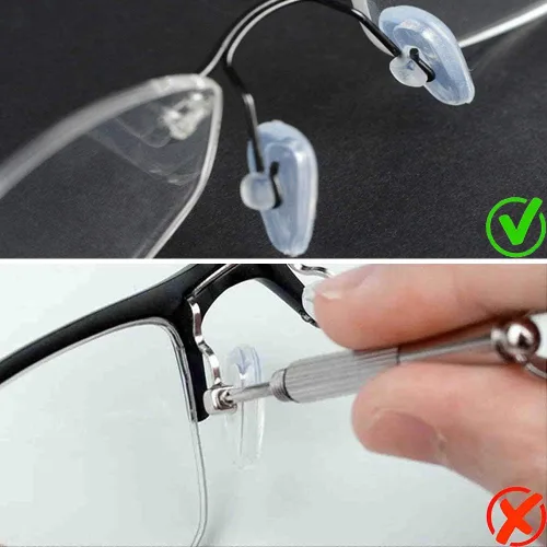 Vista 6 de Mr.ZzjOOj Almohadillas para la nariz para lentes de empuje 6 pares de almohadillas de nariz de silicona suave de 0.591 in para gafas