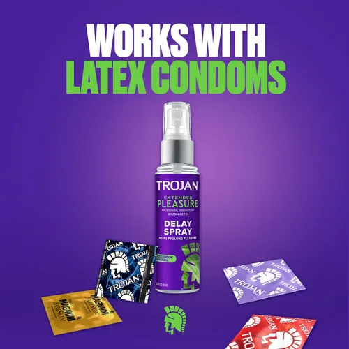 Vista 5 de Trojan Spray de retraso de placer extendido para hombres, 2.0 onzas líquidas