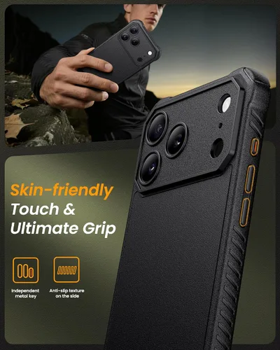 Vista 8 de Funda para iPhone 17 Pro, compatible con MagSafe, soporte integrado y botón de captura de control de cámara, protección de grado militar, funda