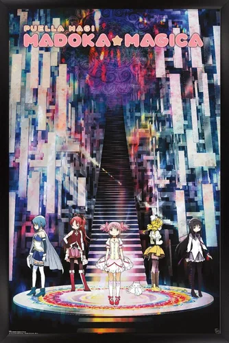 Vista 8 de Trends International Puella Magi Madoka Magica Wall Poster, 34L x 22.4W, Gray Framed Version Versión enmarcada gris