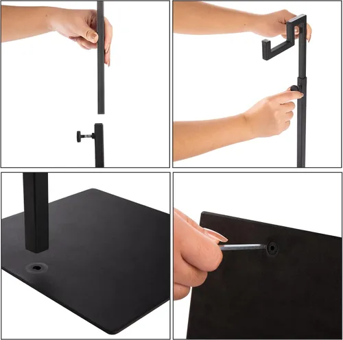 Vista 5 de Polmart Soporte de exhibición ajustable de encimera para bolsos, coronas, sombreros, bufandas, joyas y manualidades, resistente al desgaste, base