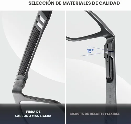 Vista 3 de Gafas de bloqueo de luz azul con marco de metal para hombres y mujeres A01-gris metálico