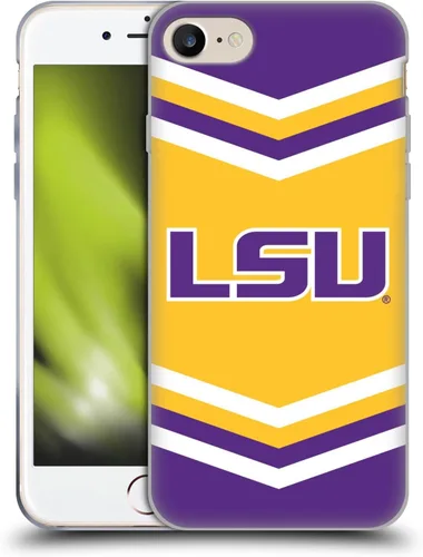 Vista 189 de Head Case Designs Funda de gel suave con licencia oficial de la Universidad Estatal de Louisiana LSU Camou compatible con Apple iPhone 7 Plus/iPhone