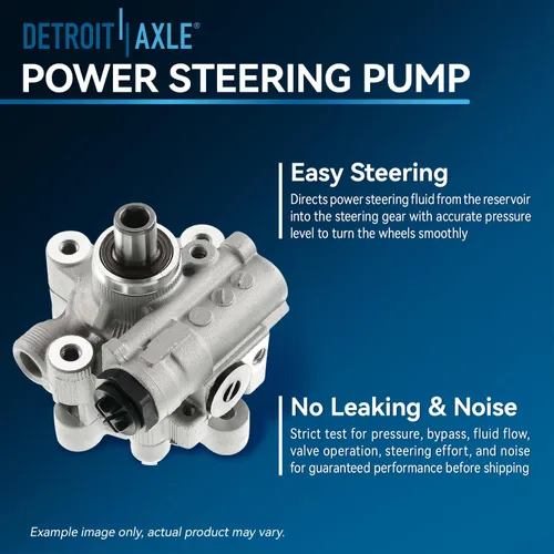 Vista 3 de Detroit Axle - Bomba de dirección asistida para Volkswagen Jetta Beetle Golf Nuevo Gol Sedan Lupo Polo con kit de sellos, reemplazo de la bomba