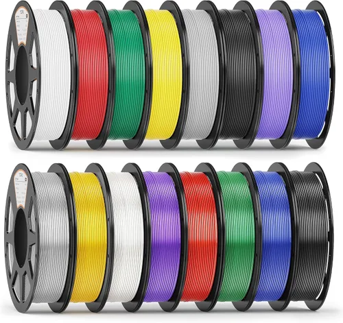 Vista 13 de YOOPAI Filamento PLA de 0.07 in, 8.82 oz PLA+ y paquete mate, 8 rollos Pla Bundle-250gx8-112040009