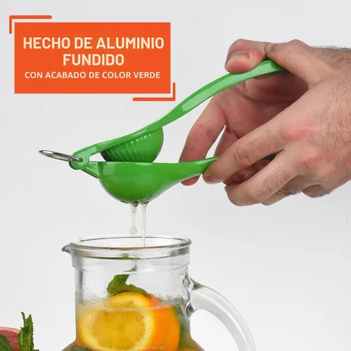 Vista 4 de IMUSA Exprimidor manual de limón o lima, exprimidor de cítricos para máxima extracción, verde
