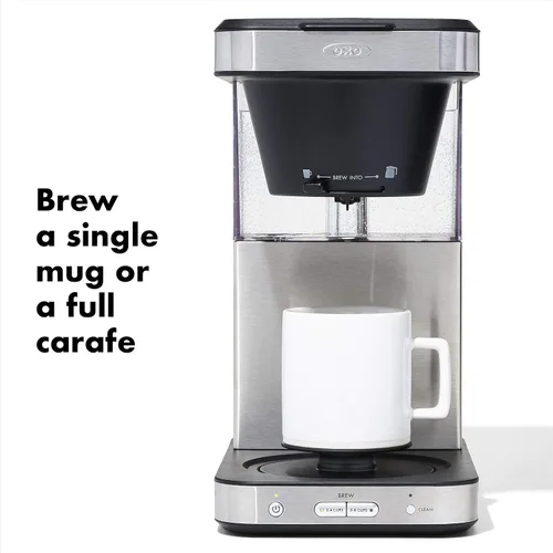 Vista 5 de OXO Cafetera de 8 tazas, taza térmica de acero inoxidable de 16 onzas con tapa SimplyClean