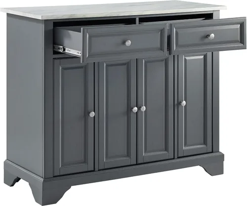 Vista 8 de Crosley Furniture Avery - Isla de cocina, estantes de almacenamiento