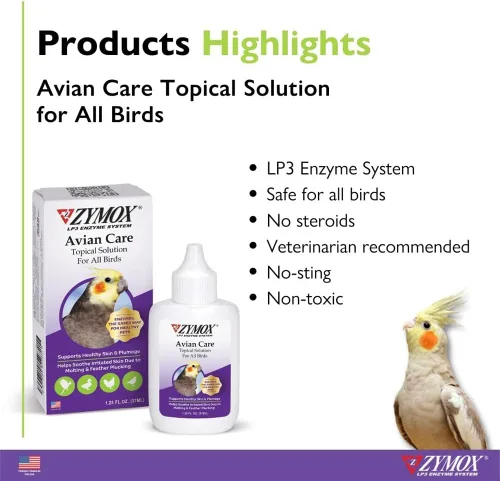 Vista 3 de Zymox Avian Care Solución tópica sin hidrocortisona - 1.25 oz